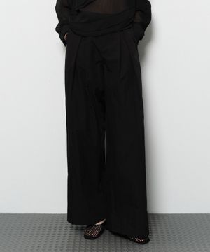RUSTLE WIDE TROUSERS (black)