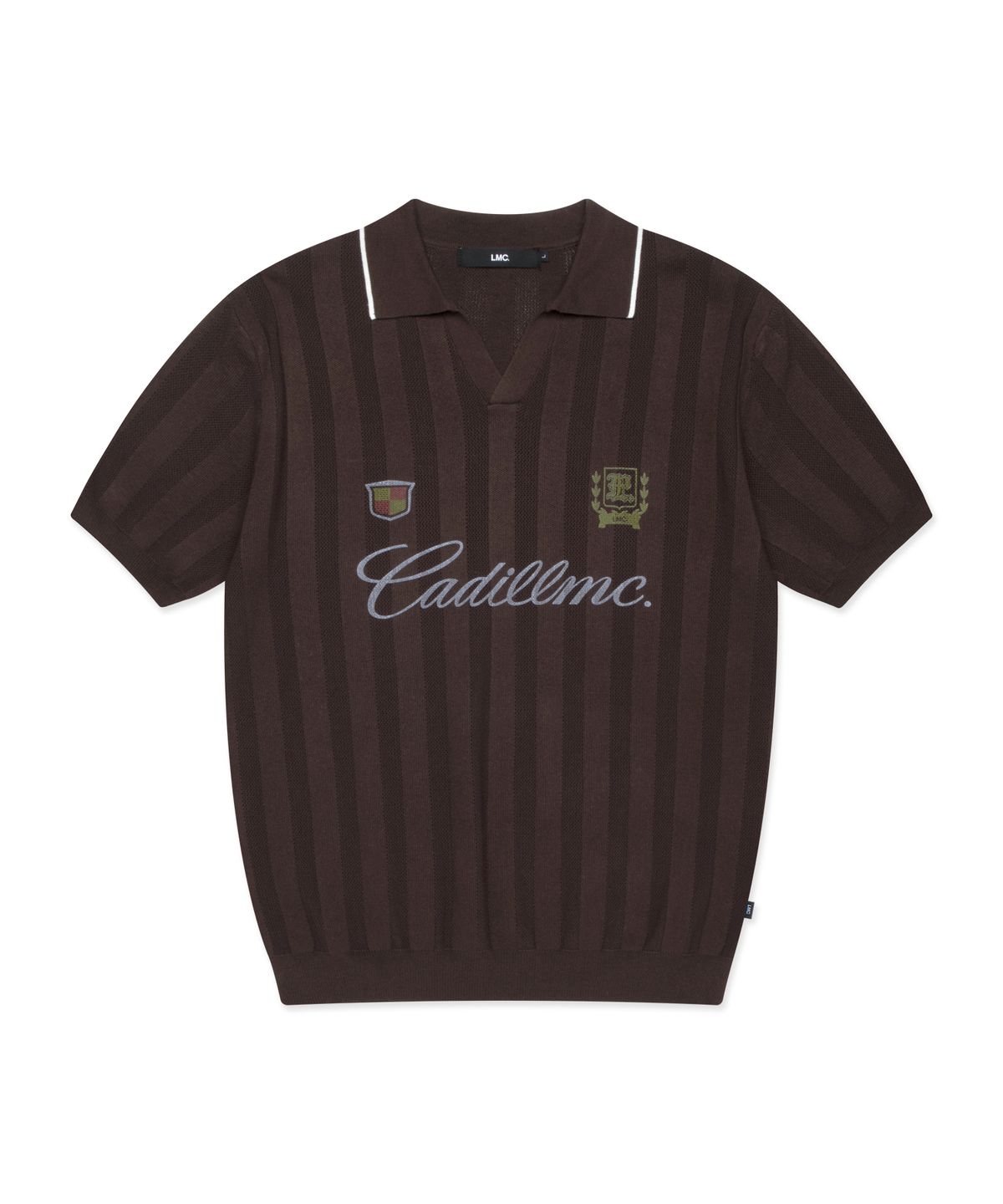 엘엠씨(LMC) MESH KNIT POLO SHIRT brown