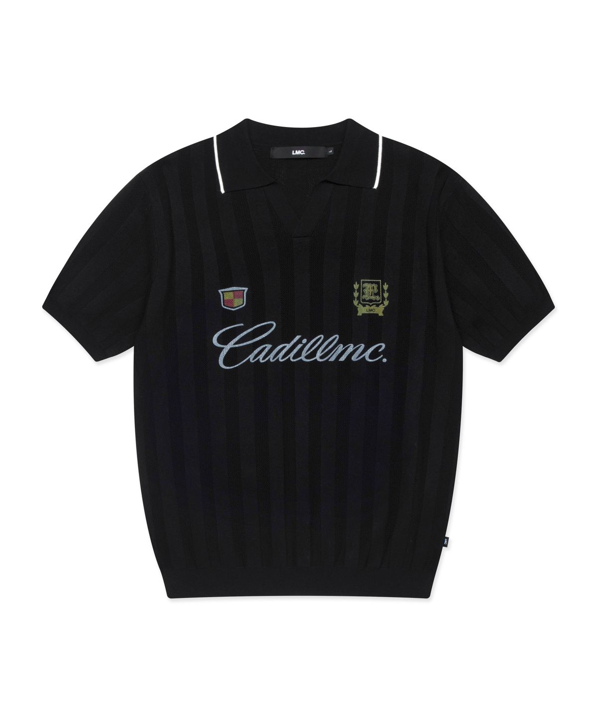 엘엠씨(LMC) MESH KNIT POLO SHIRT black