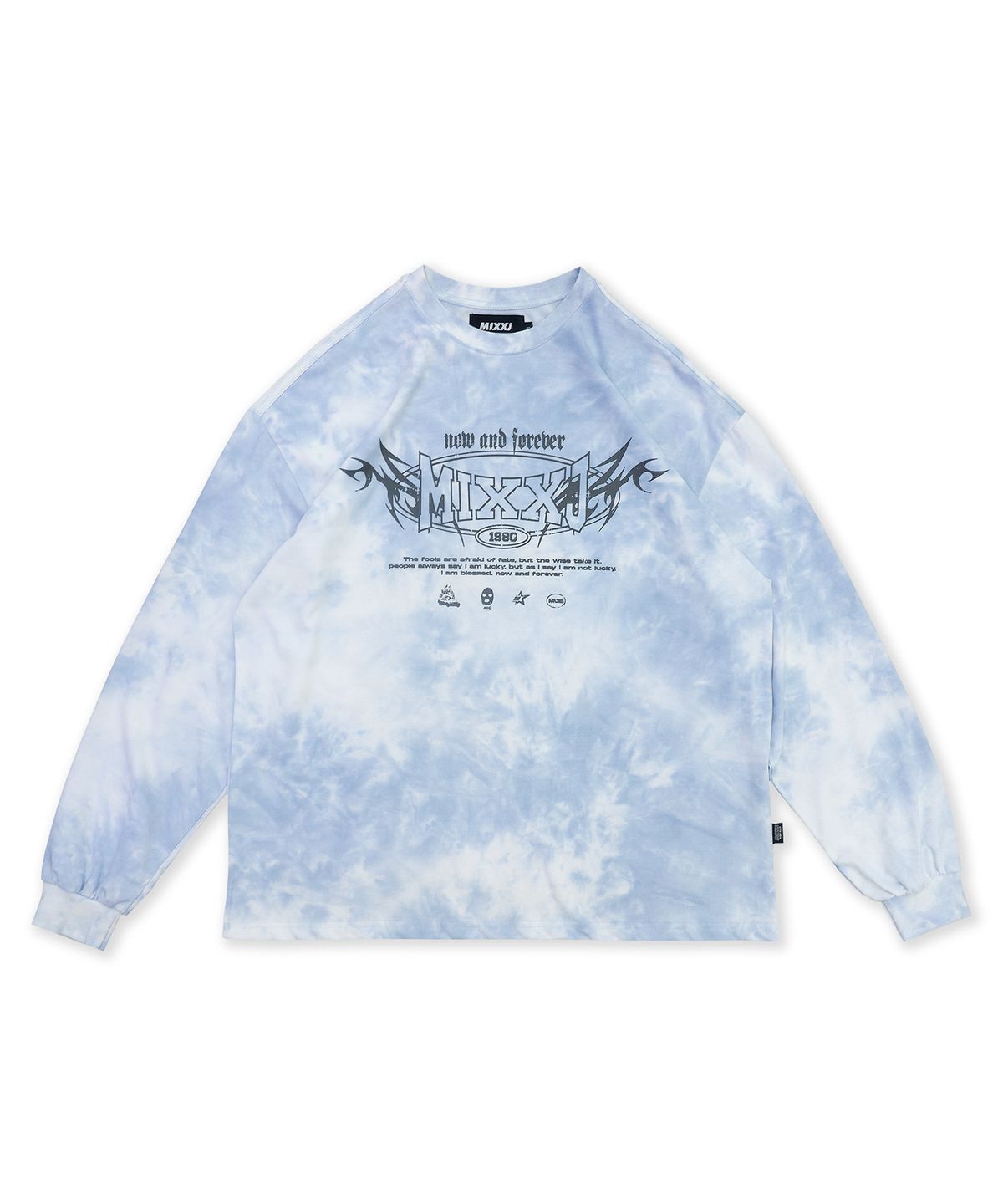믹쓰제이(MIXXJ) TIEDYE FLAME LONG SLEEVE [BLUE]