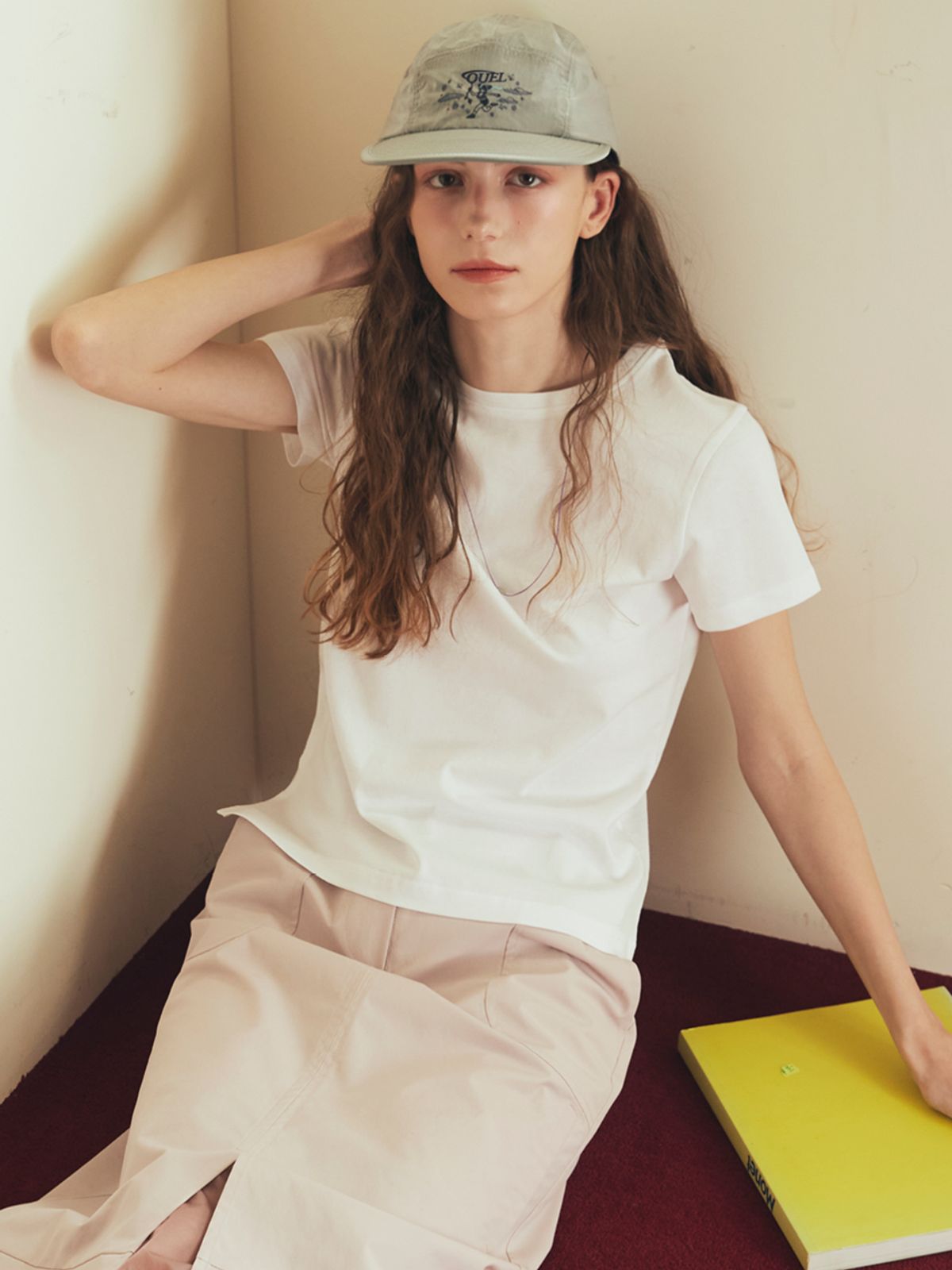 오앨(OUEL) SHORT SLEEVE JERSEY TOP_WHITE