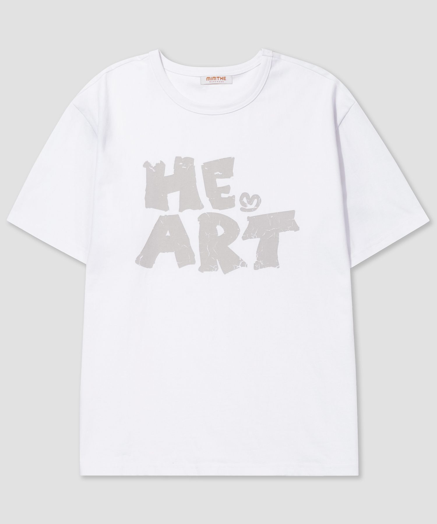★MIM the wardrobe★ One Heart T-Shirt Gray MW251HT4GR MIM THE WARDROBE | 원 하트 티셔츠