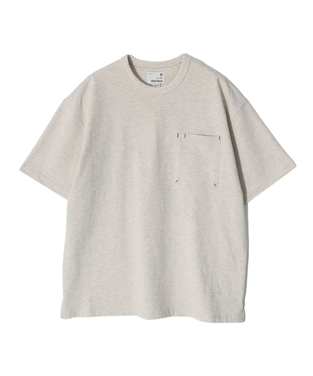 홀리선(HORLISUN) Lawrence Short Sleeve T-shirt Melange Beige