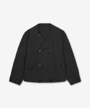 더블 플랩 라이트 블루종 재킷 - 블랙 / OW1127LF1371BK999
