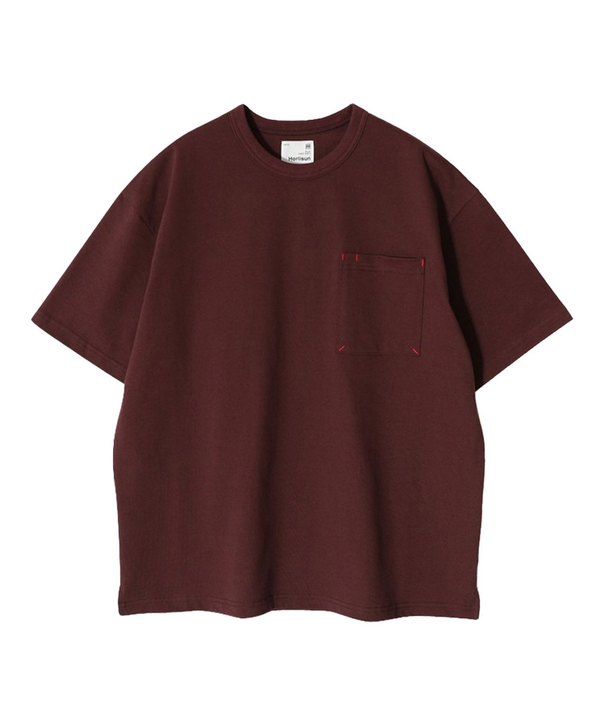 홀리선(HORLISUN) Lawrence Short Sleeve T-shirt Burgundy