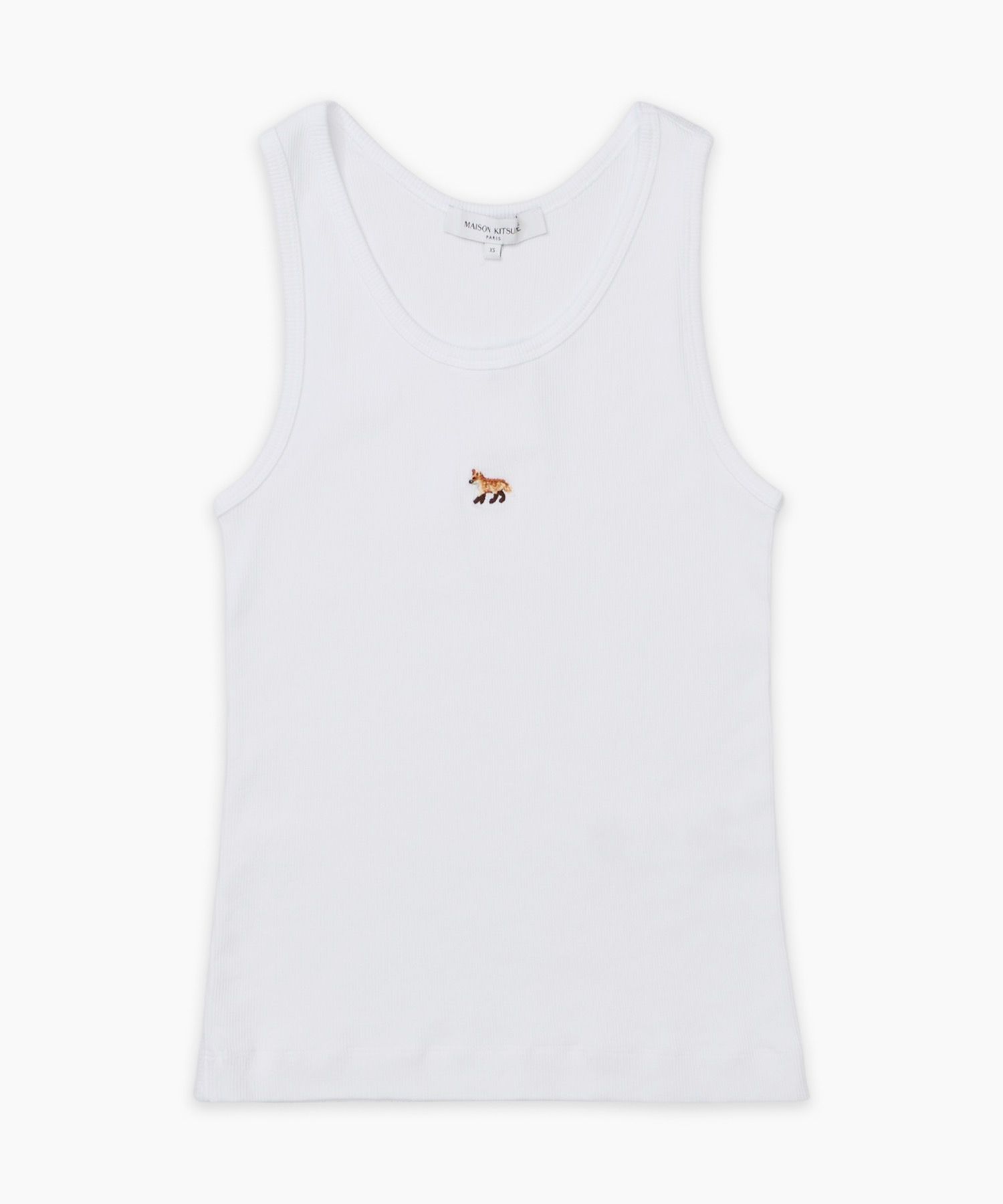 MUSINSA | MAISON KITSUNE Baby Fox Ribbed Tank Top - White