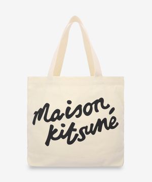 메종 키츠네 핸드라이팅 토트백 - 에크루 / OW05124WW9042P700