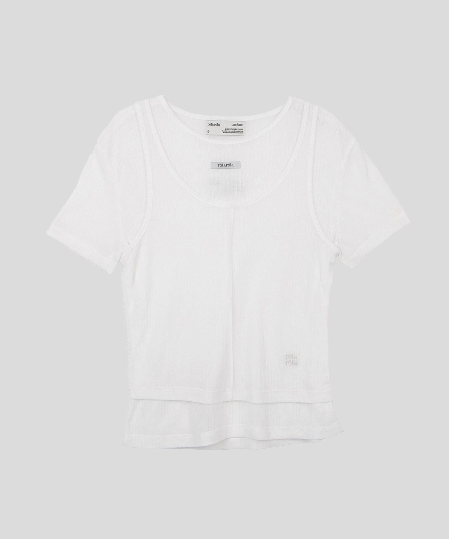 ★2025SS新作★ROLAROLA★NUBASIC TENCEL T-SHIRT SET MUSINSA | ROLAROLA NUBASIC TENCEL HALF T-SHIRT SET IVORY