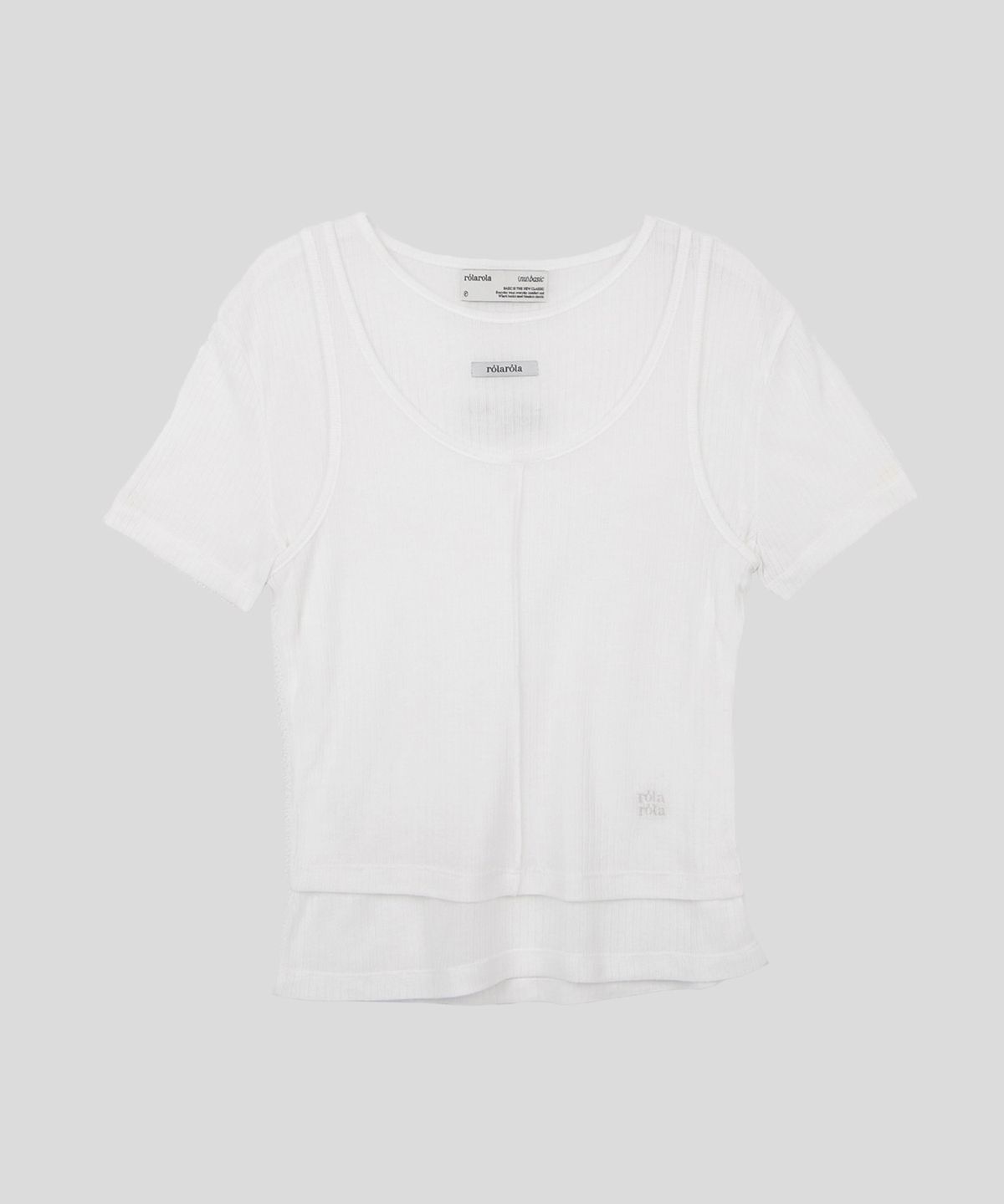 로라로라(ROLAROLA) NUBASIC TENCEL HALF T-SHIRT SET IVORY