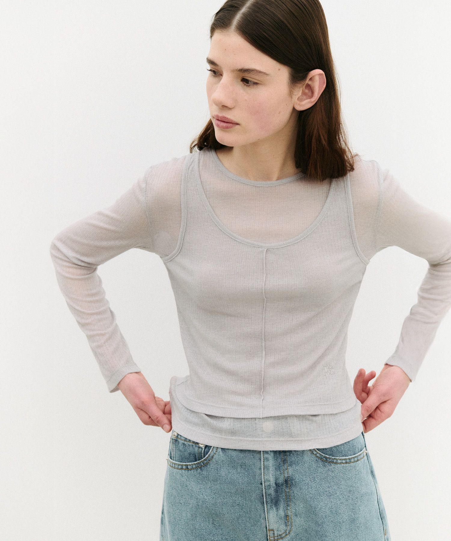 ★2025SS新作★ROLAROLA★NUBASIC TENCEL T-SHIRT SET NUBASIC TENCEL HALF T-SHIRT SET BLACK - ROLAROLA | 60