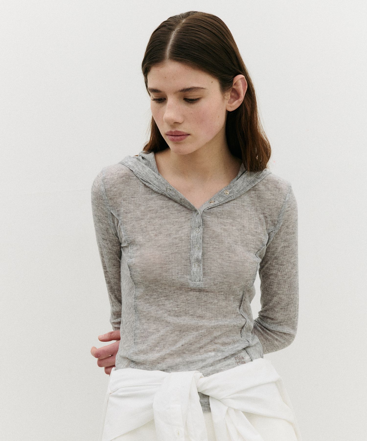 ROLAROLA★大人気★NUBASIC SLIM FIT HOOD T-SHIRT♪ MUSINSA公式 | ROLAROLA NUBASIC SLIM FIT HOOD T-SHIRT GRAY
