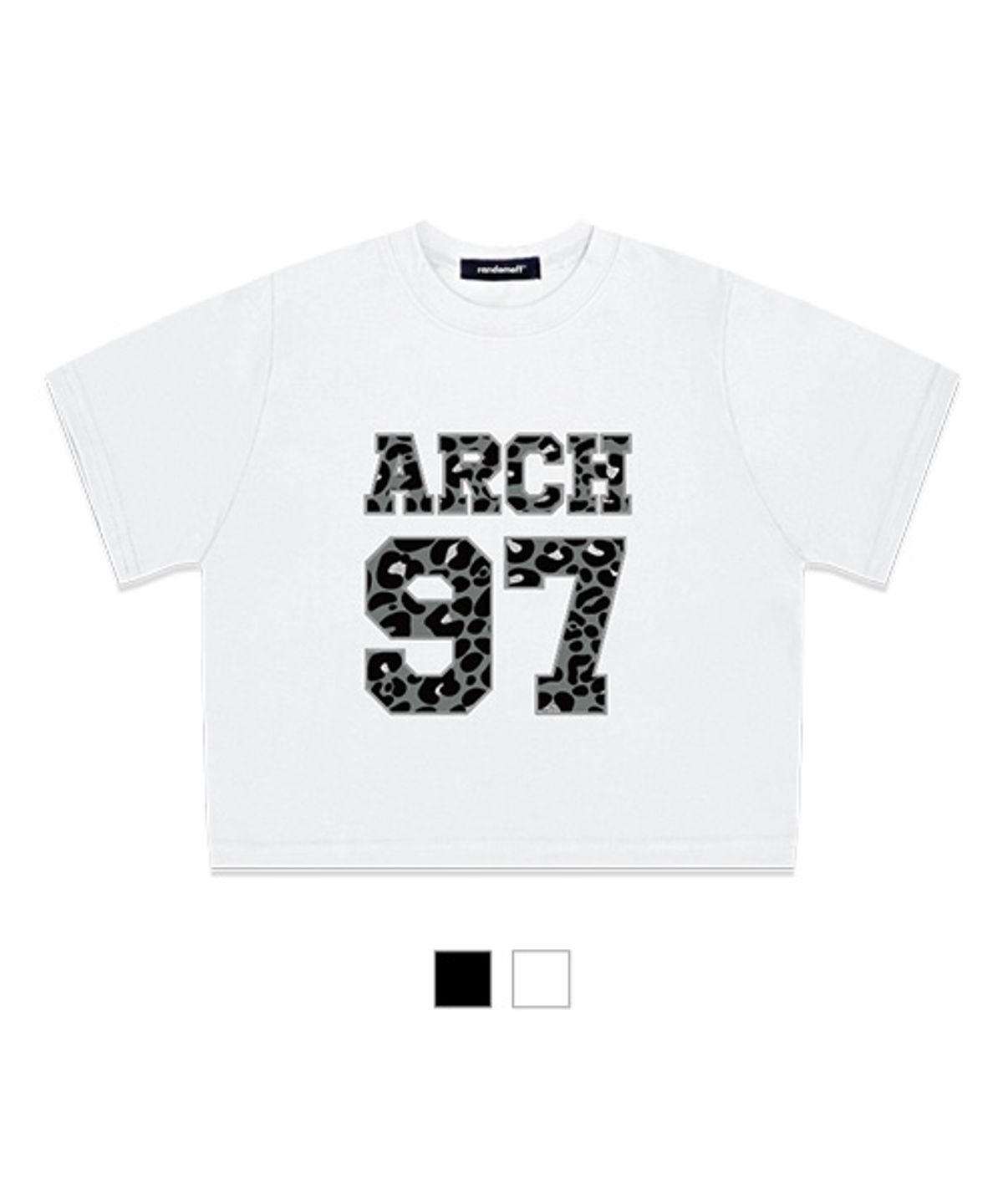 랜덤오프(RANDOMOFF) LEOPARD ARCH CROP T-SHIRT (2color)