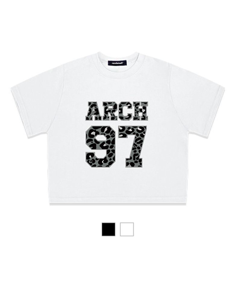 LEOPARD ARCH CROP T-SHIRT (2color)
