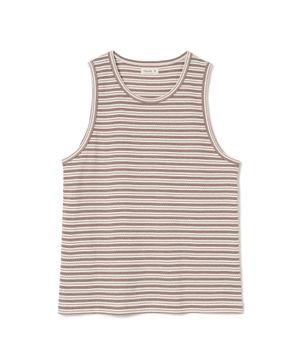 Zev Stripe Tank Top Brown