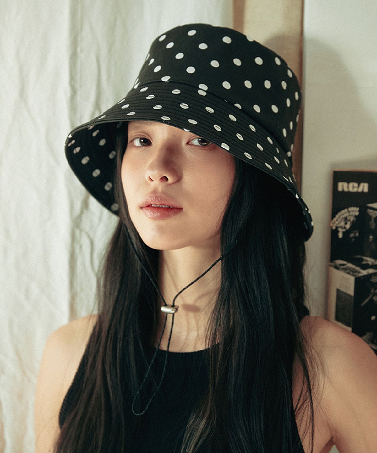 쿠키시(KOOKEESEE) 도트 사파리버킷 햇