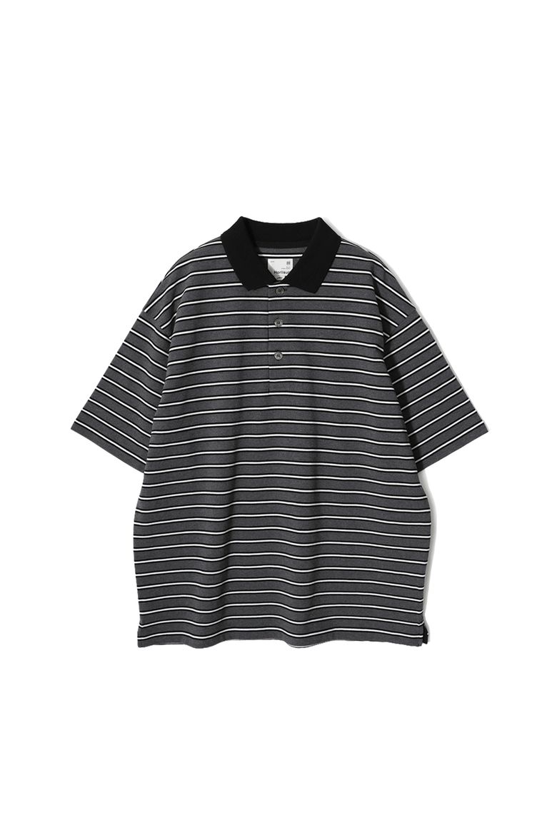 Sumerset Short Multi Stripe Pullover Shirt Melange Charcoal