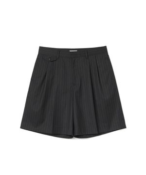 Asher Stripe Half Slacks Black