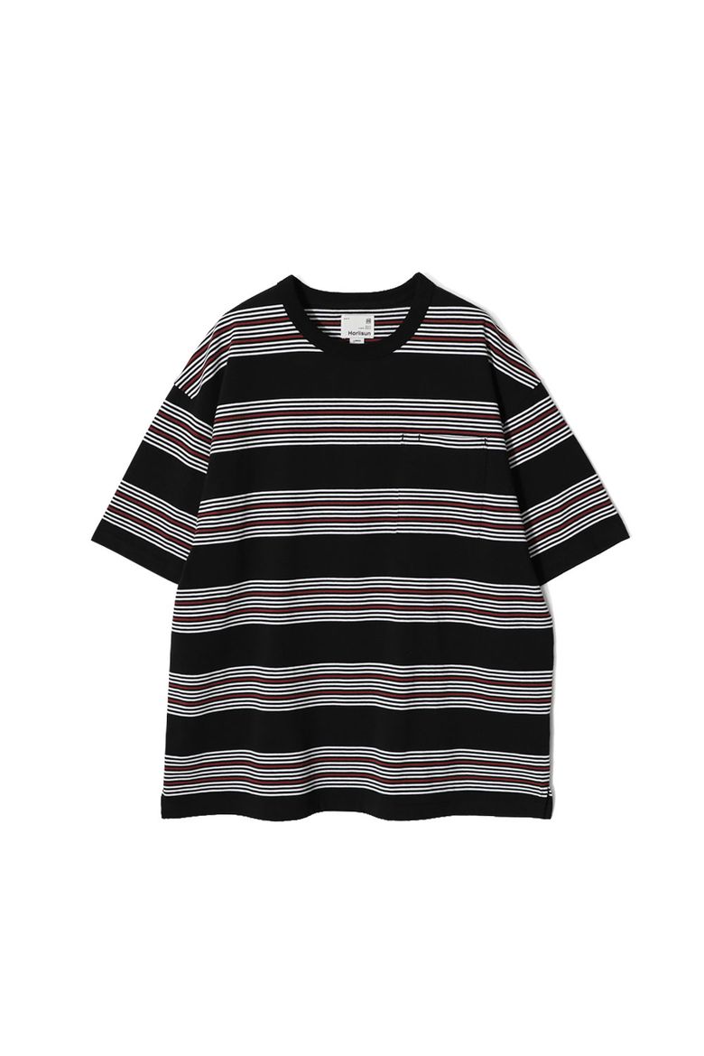 Powell Short Multi Stripe T-shirt Brick