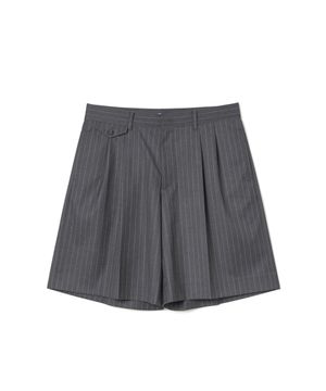 Asher Stripe Half Slacks Grey