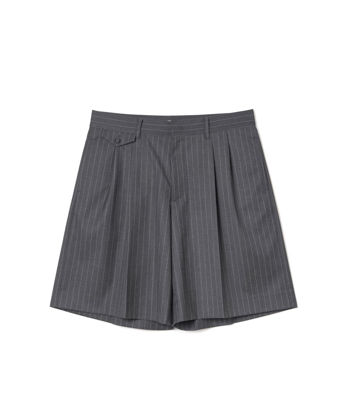 노클(NOCLE) Asher Stripe Half Slacks Grey