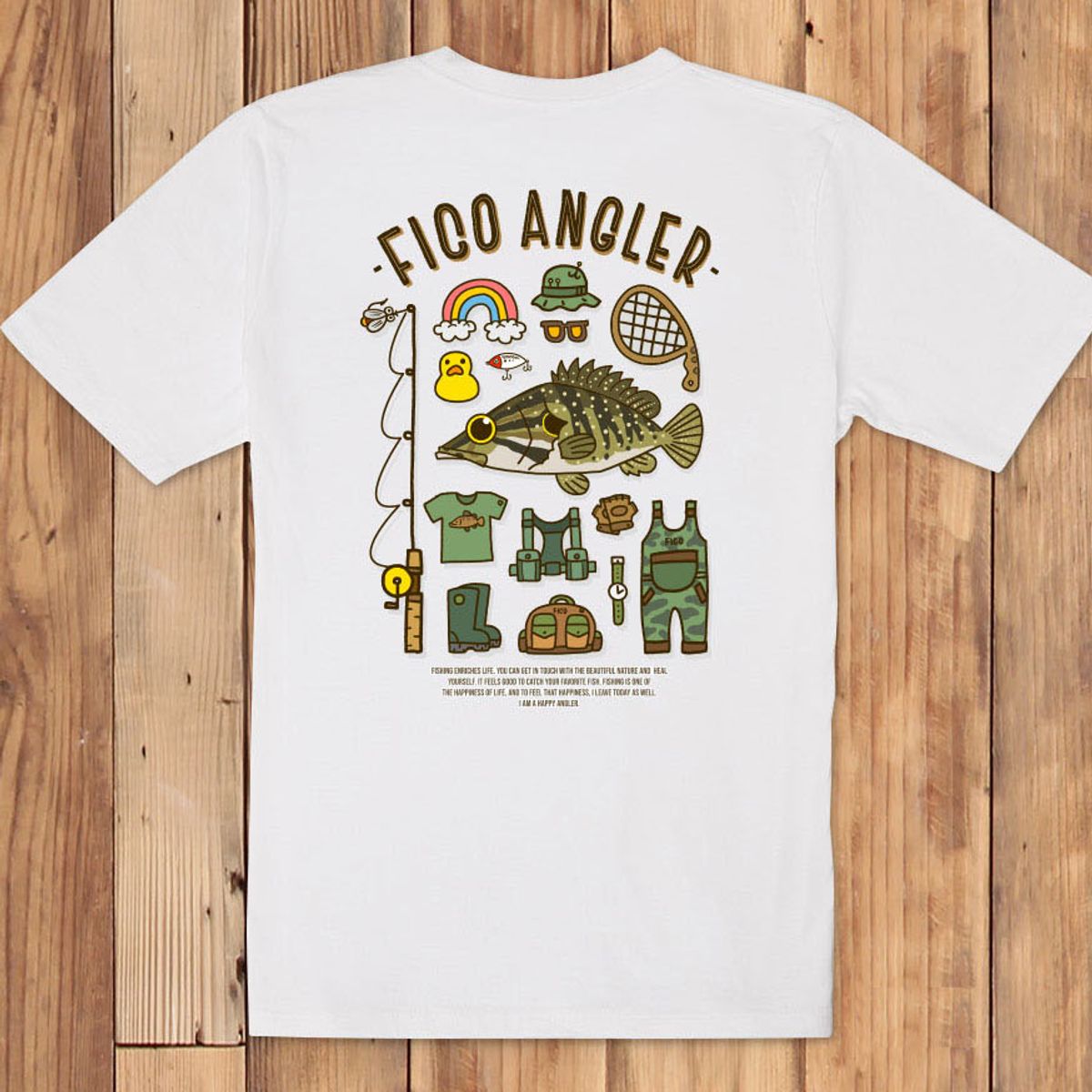 돌돌(DOLDOL) FICO_tshirts-257 피코앵글러 낚시 브랜드 꺽지 디자인 티셔츠 반팔티