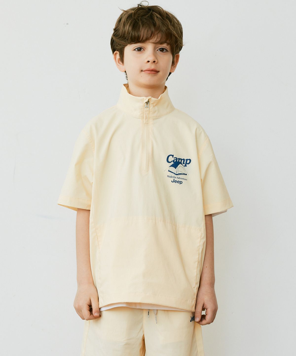지프키즈(JEEPKIDS) 캠프 반넥 반팔 아노락(KQ5JPU184LE)