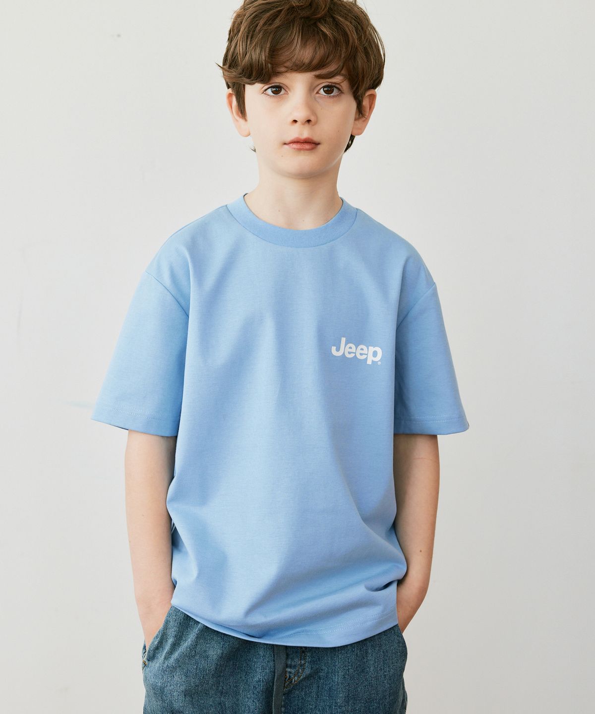 지프키즈(JEEPKIDS) 스몰 지프로고 반팔티 (KQ5TSU092BL)