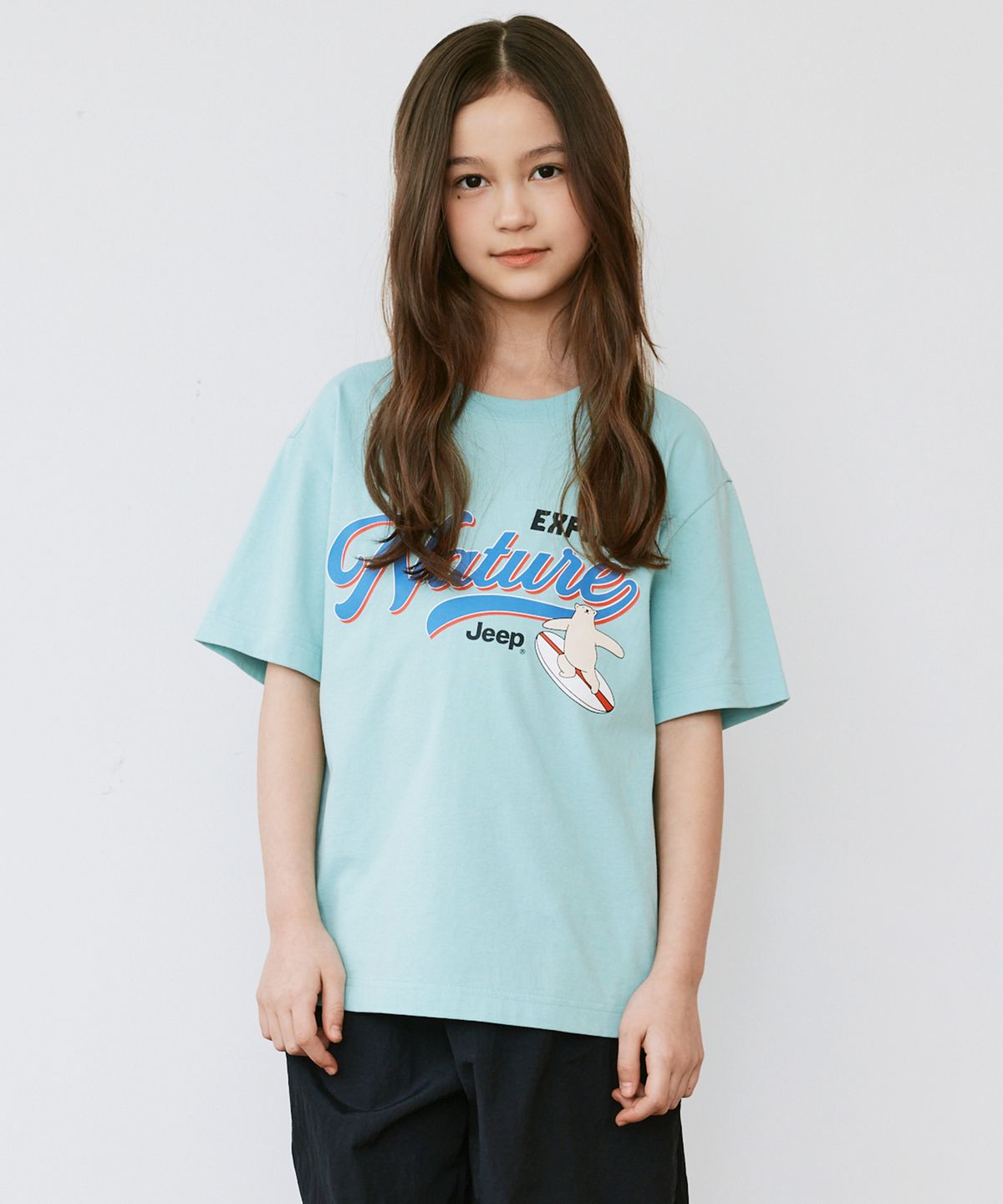 지프키즈(JEEPKIDS) 네이처 서핑베어 반팔티(KQ5TSU594MT)