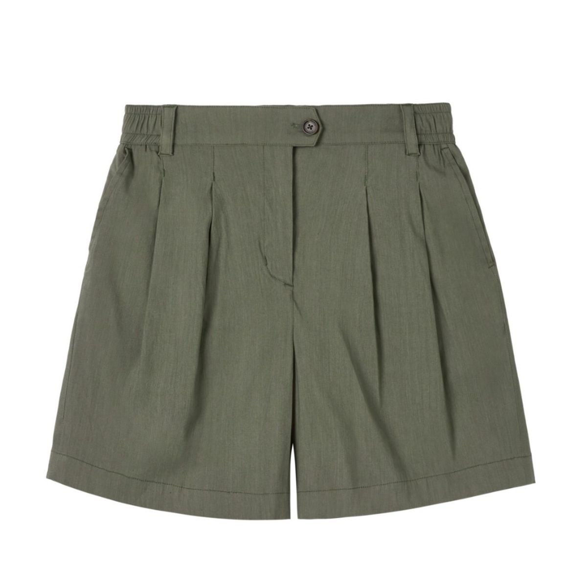 브롬톤 런던(BROMPTON LONDON) W LINEN SHORT - KHAKI (P252WHP430)