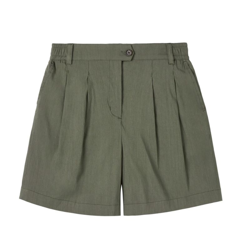 W LINEN SHORT - KHAKI (P252WHP430)