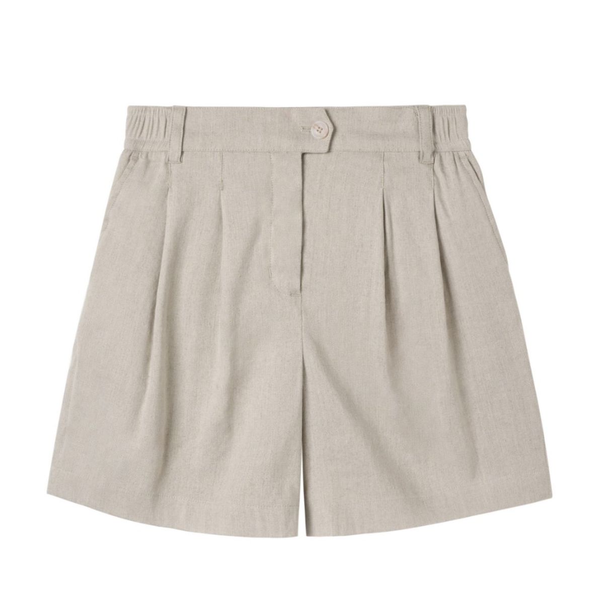 브롬톤 런던(BROMPTON LONDON) W LINEN SHORT - OATMEAL (P252WHP430)