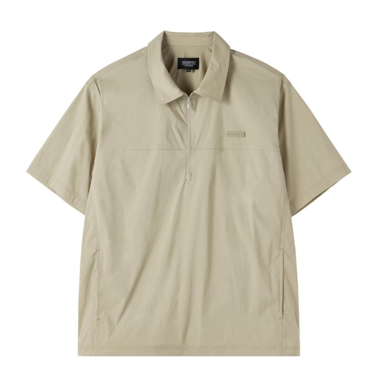 COOLWAVE HALF ZIP T-SHIRT - BEIGE (P252MPL187)