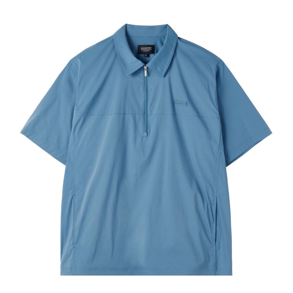 브롬톤 런던(BROMPTON LONDON) COOLWAVE HALF ZIP T-SHIRT - BLUE (P252MPL187)