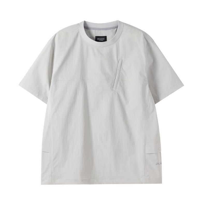 LIGHTWEIGHT NYLON HALF SLEEVE T-SHIRT - L/GREY (P252UTS184)