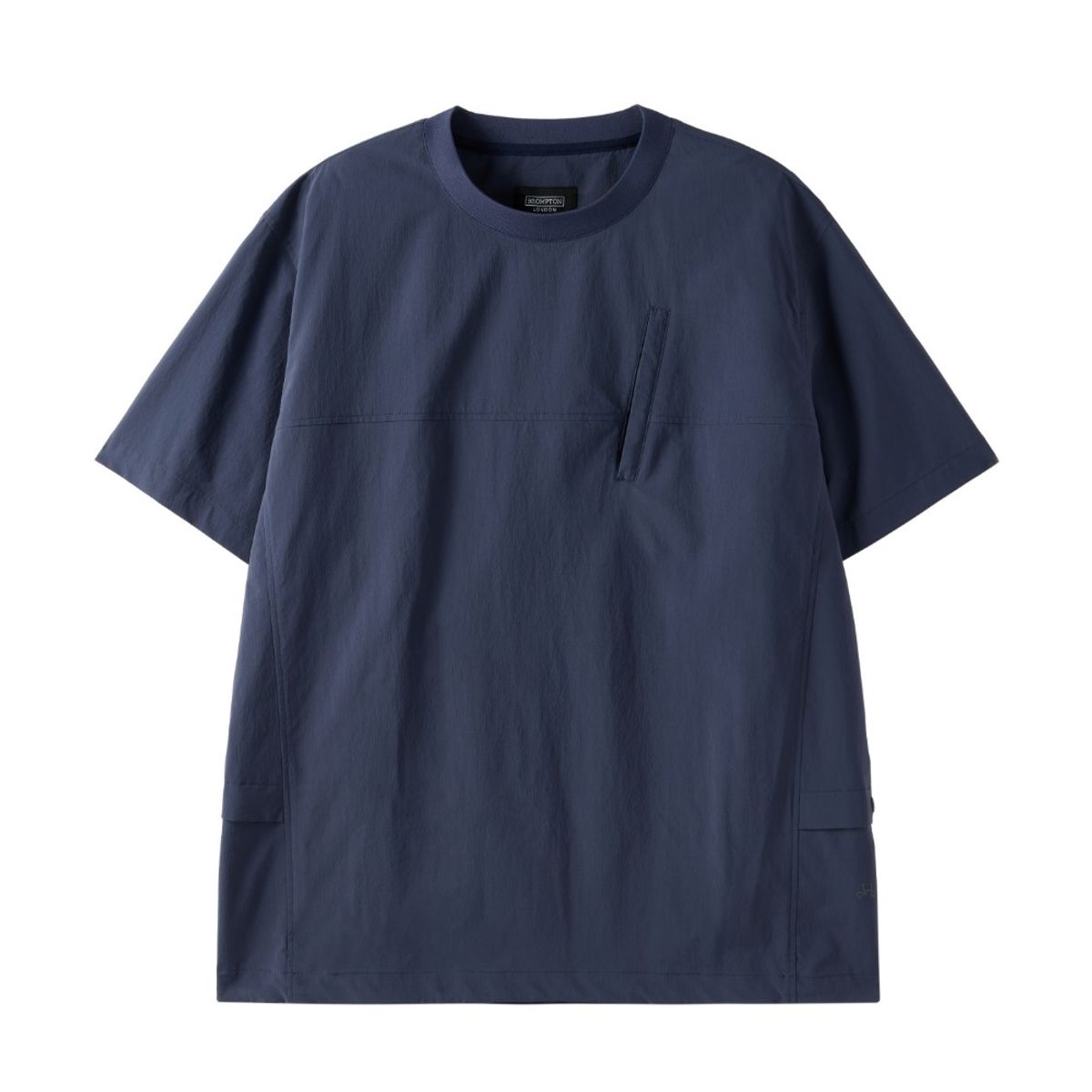 브롬톤 런던(BROMPTON LONDON) LIGHTWEIGHT NYLON HALF SLEEVE T-SHIRT - NAVY (P252UTS184)