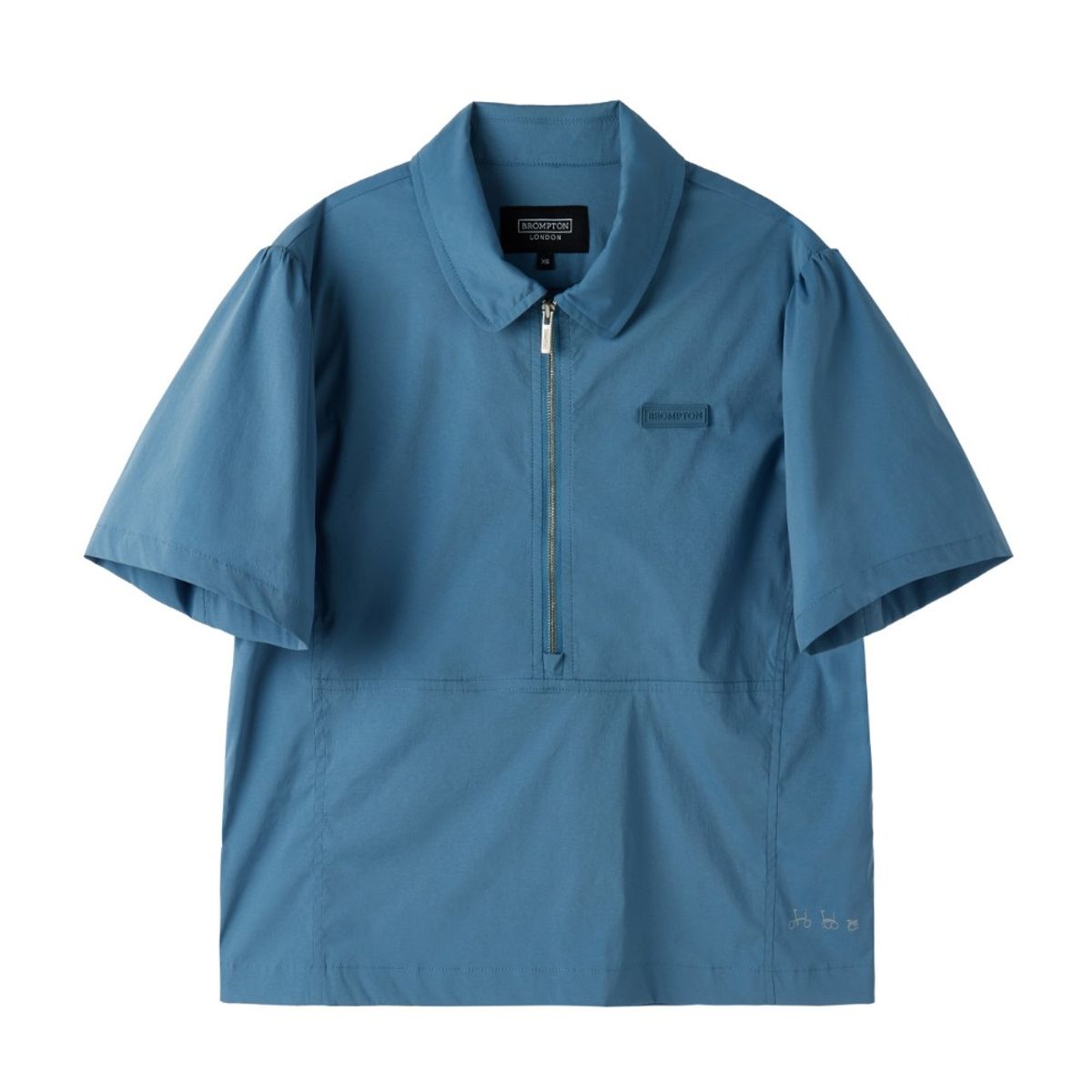 브롬톤 런던(BROMPTON LONDON) W COOLWAVE HALF ZIP T-SHIRT - BLUE (P252WPL186)