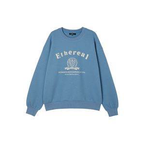 장식 자수 프린트 오버핏 맨투맨 AR1CT221