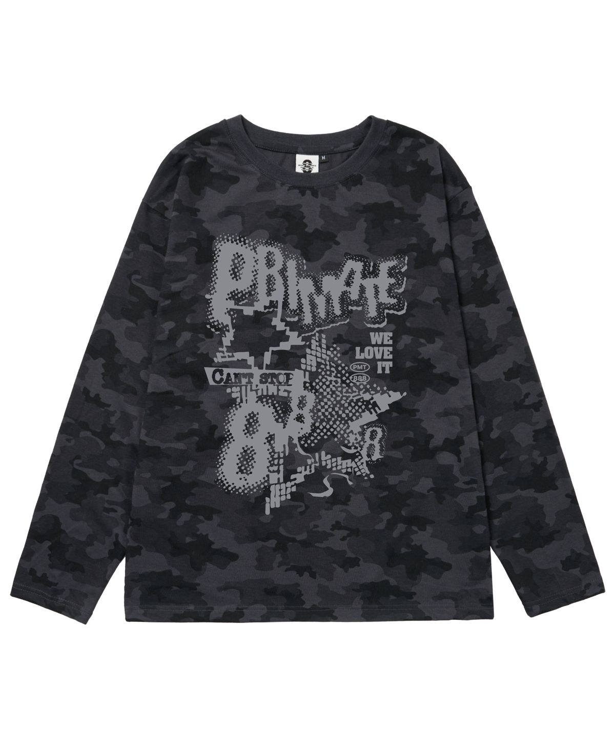 프라임에이트(PRIMATE) MESS 오버핏 카모 롱 슬리브 3 COLORS
