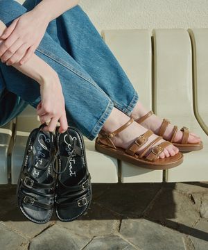 스티치 포인트 샌들 EBAL157318