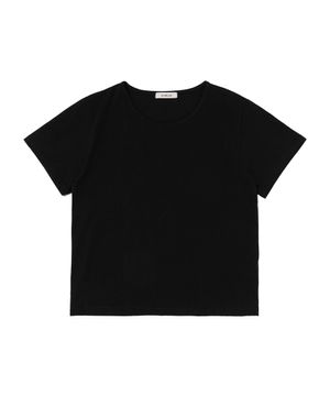 실켓 레이어드 반팔티셔츠 (블랙)