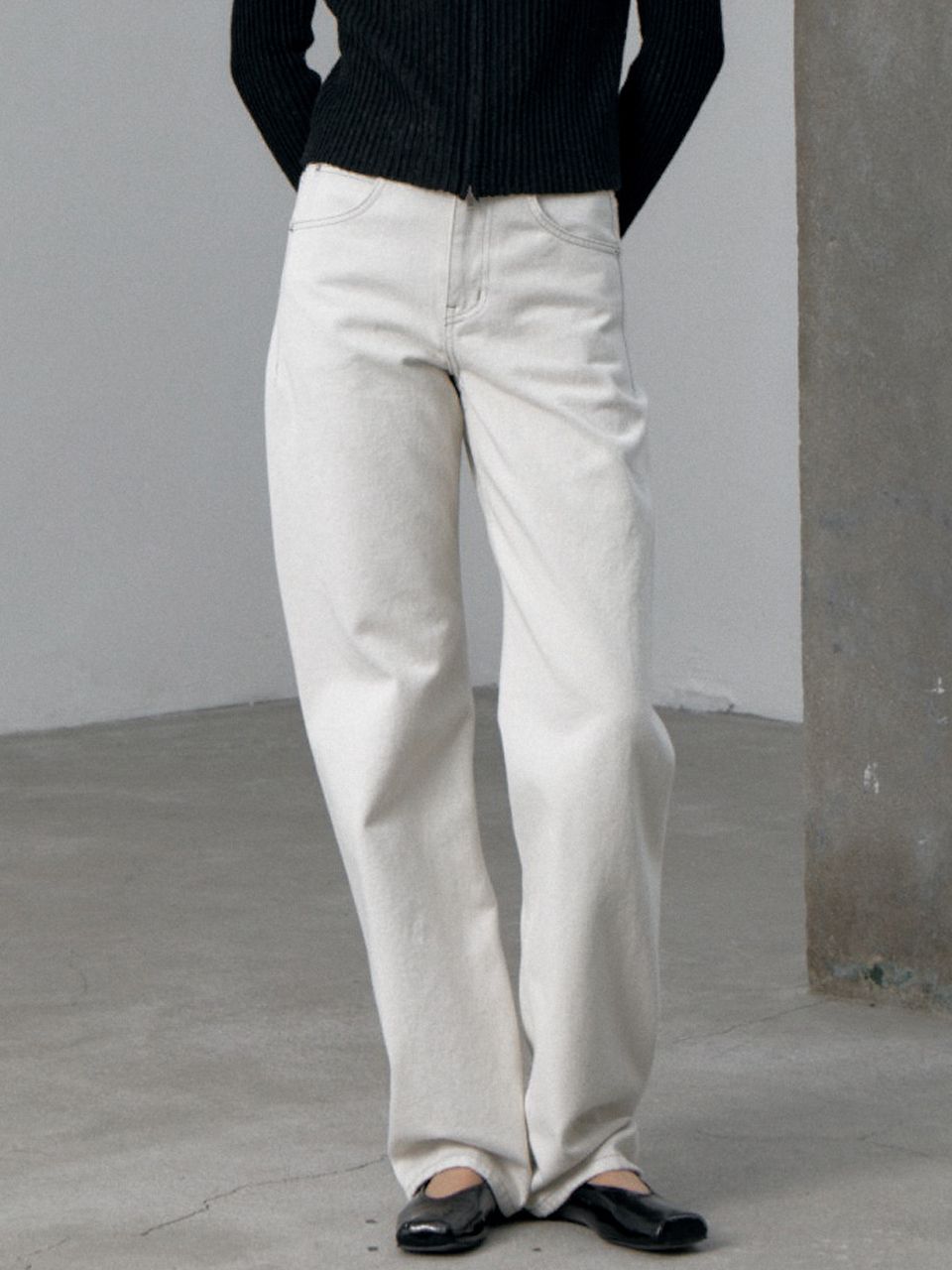 MUSINSA公式 | LE ナチュラルコットンストレートパンツ（エクリュ）
