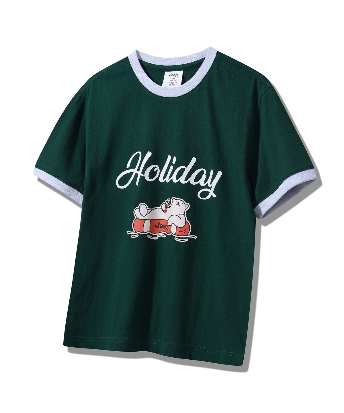 지프키즈(JEEPKIDS) 홀리데이 베어 반팔티(KQ5TSU185GN)