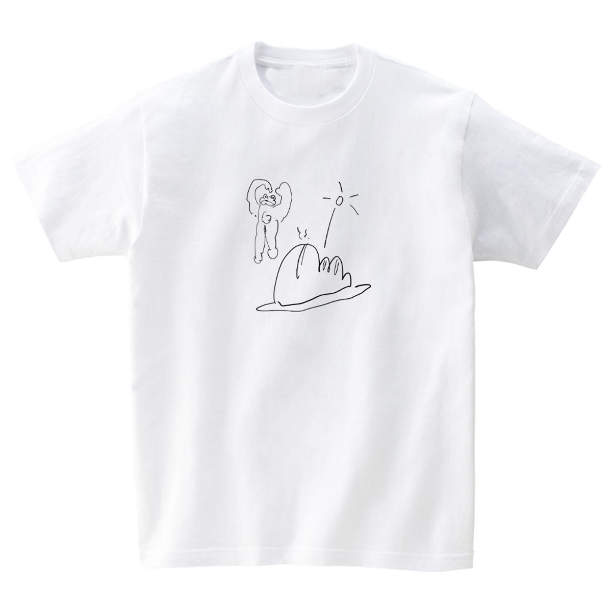 어썸어스(AWESOMEUS) Bear making a heart T-SHIRTS_4COLOR