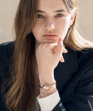 엘립스 레이어드 뱅글 워치 - 로즈 / ST7121-RRR