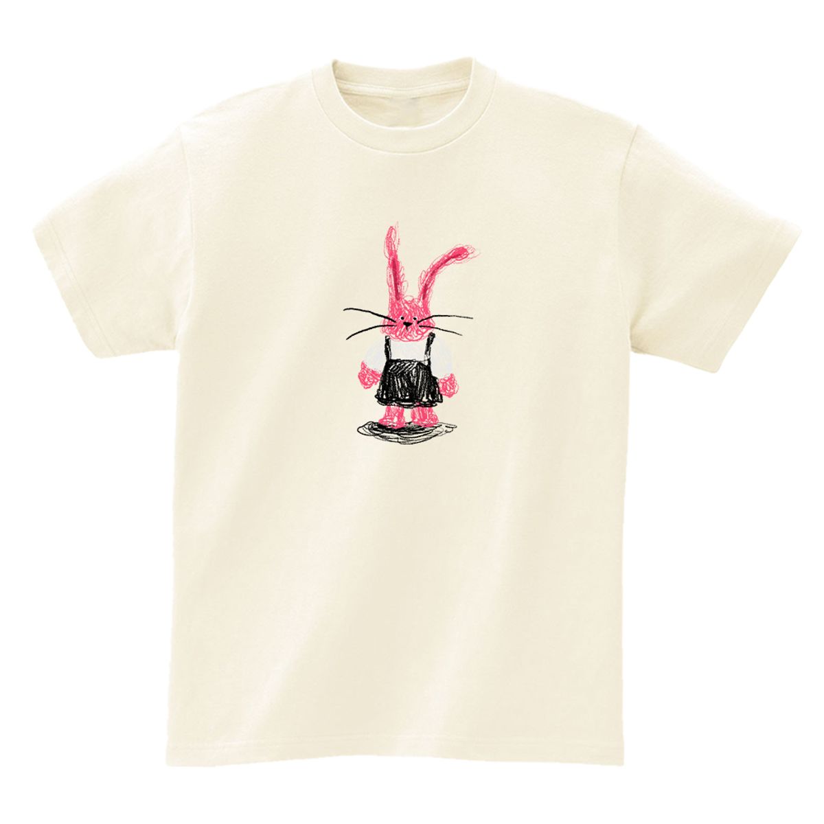 어썸어스(AWESOMEUS) Rabbit in a black dress T-SHIRTS_4COLOR