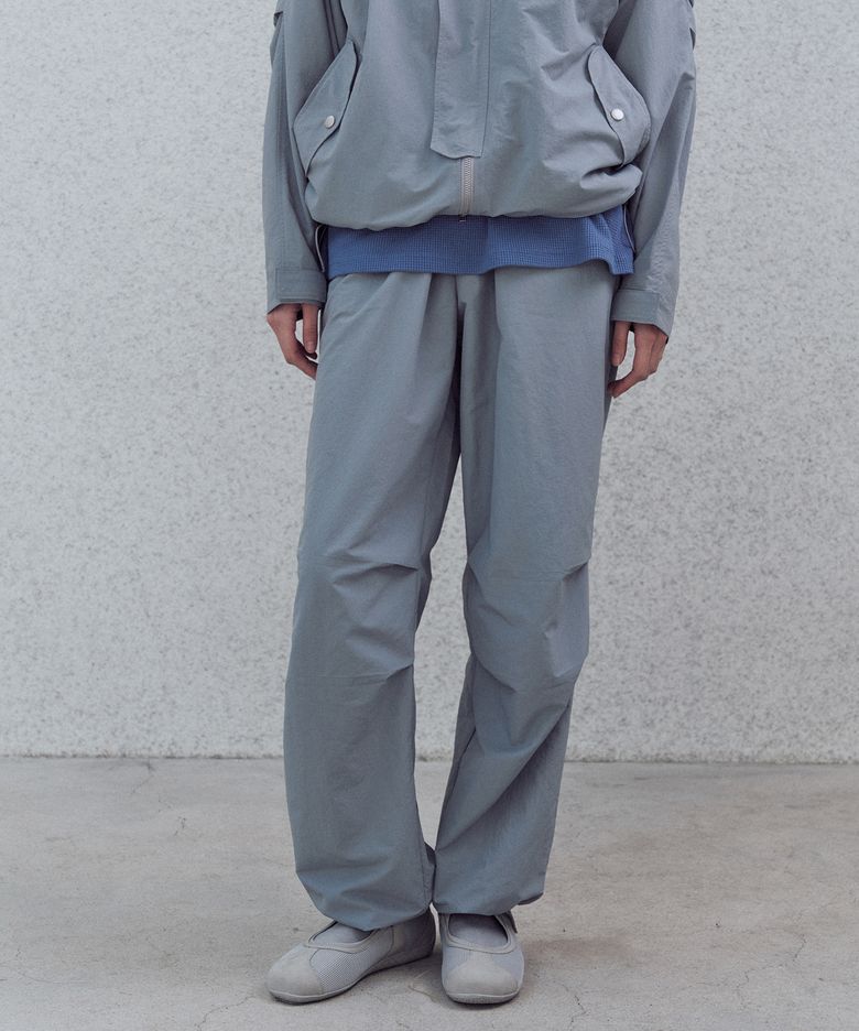 NYLON UTILITY PARACHUTE PANTS GREY