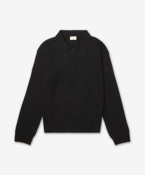 울 폴로 셔츠 - 블랙 / 817251Y76XM1000