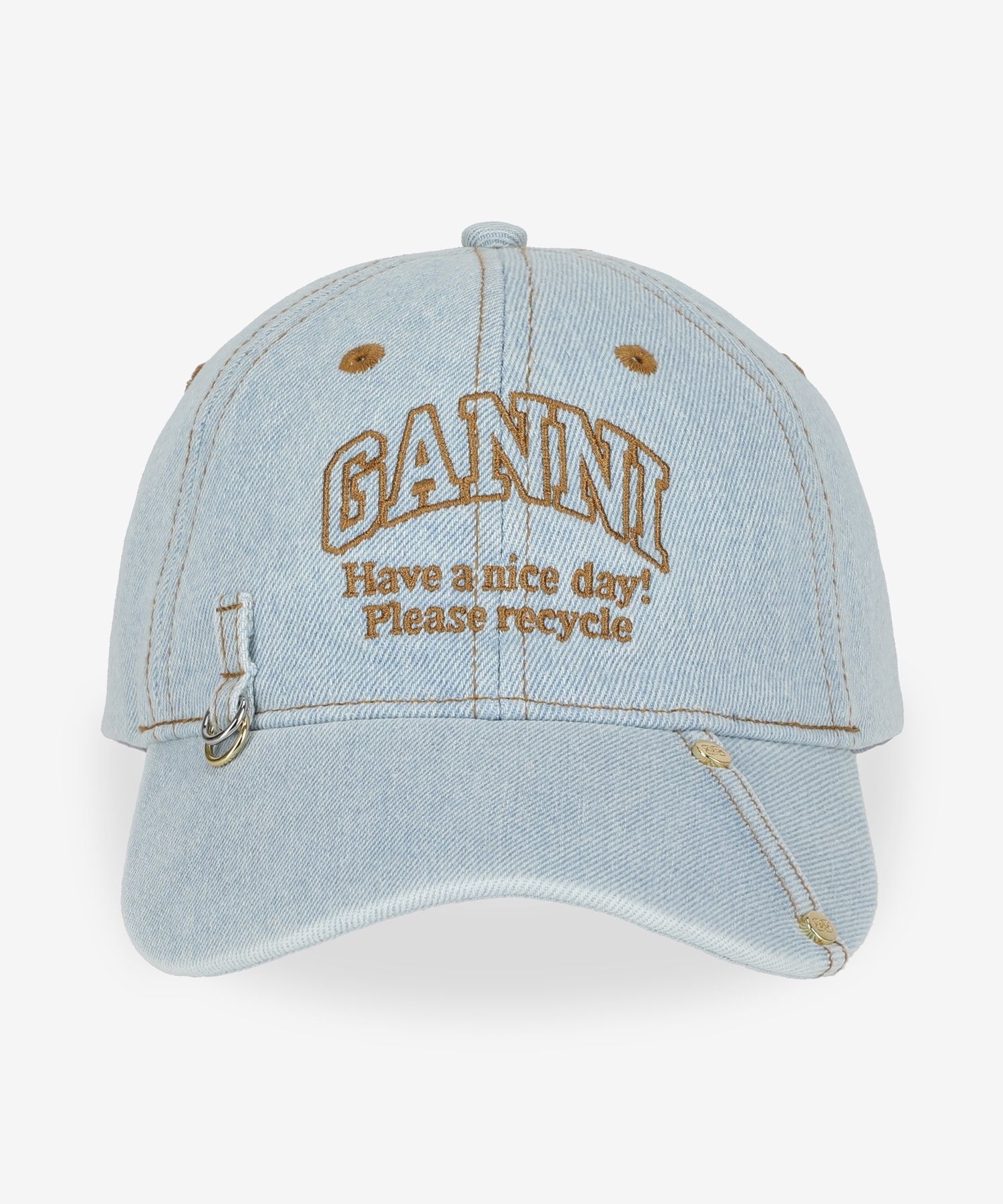 【Ganni】ロゴ ボールキャップ - ペイデッドデニム / A6563928 MUSINSA | GANNI Logo Ball Cap - Faded Denim / A6563928