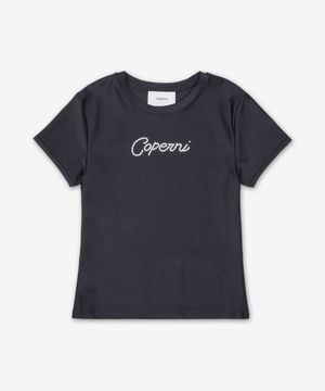 크리스탈 로고 반소매 티셔츠 - 블랙 / COPJS07CRF3023BLK