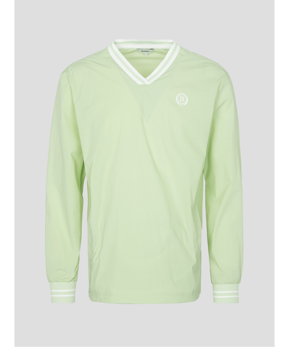 빈폴골프(BEANPOLE GOLF) 남성 립스탑 V넥 아노락  라이트 그린
